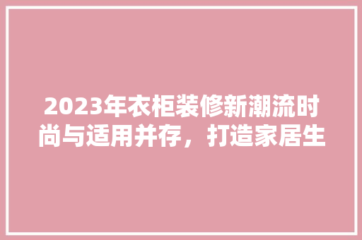 2023年衣柜装修新潮流时尚与适用并存，打造家居生活新境界  第1张