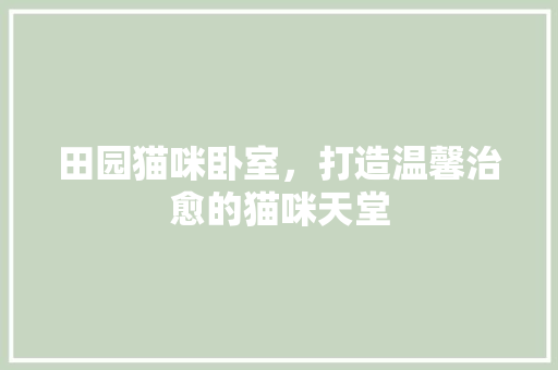 田园猫咪卧室，打造温馨治愈的猫咪天堂