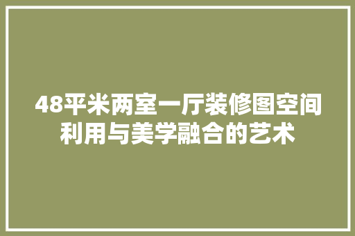 48平米两室一厅装修图空间利用与美学融合的艺术