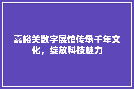 嘉峪关数字展馆传承千年文化，绽放科技魅力