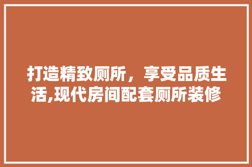 打造精致厕所，享受品质生活,现代房间配套厕所装修设计