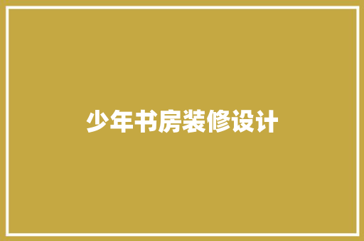 少年书房装修设计  第1张