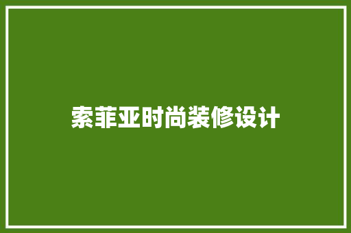 索菲亚时尚装修设计