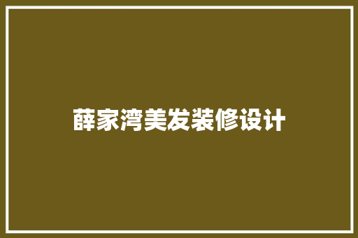 薛家湾美发装修设计