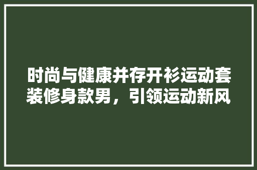 时尚与健康并存开衫运动套装修身款男，引领运动新风尚