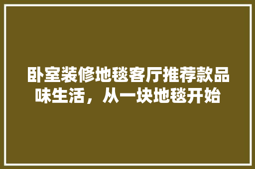 卧室装修地毯客厅推荐款品味生活，从一块地毯开始