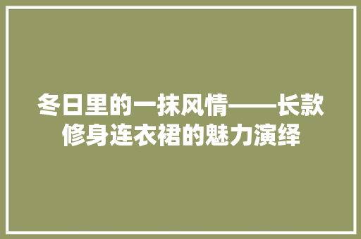 冬日里的一抹风情——长款修身连衣裙的魅力演绎  第1张