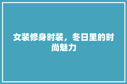 女装修身时装，冬日里的时尚魅力  第1张