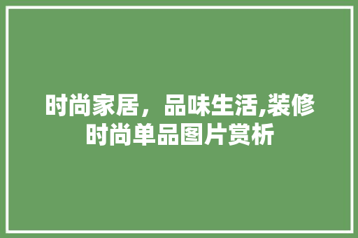 时尚家居，品味生活,装修时尚单品图片赏析  第1张