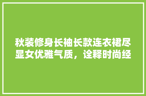 秋装修身长袖长款连衣裙尽显女优雅气质，诠释时尚经典
