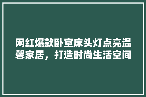 网红爆款卧室床头灯点亮温馨家居，打造时尚生活空间