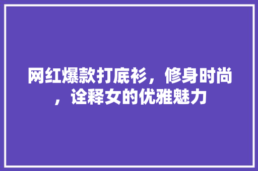 网红爆款打底衫，修身时尚，诠释女的优雅魅力