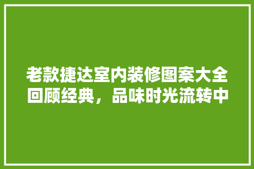 老款捷达室内装修图案大全回顾经典，品味时光流转中的汽车美学