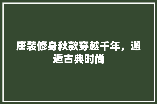 唐装修身秋款穿越千年，邂逅古典时尚  第1张