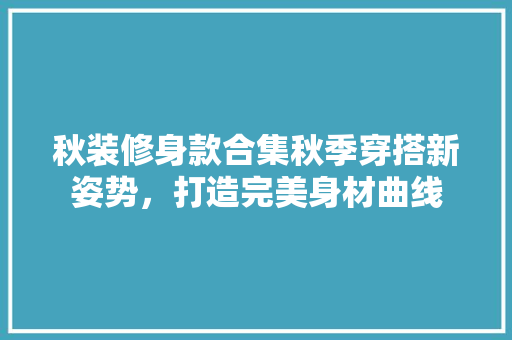 秋装修身款合集秋季穿搭新姿势，打造完美身材曲线