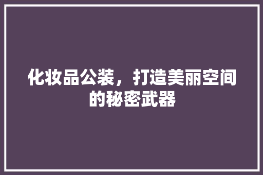 化妆品公装，打造美丽空间的秘密武器  第1张
