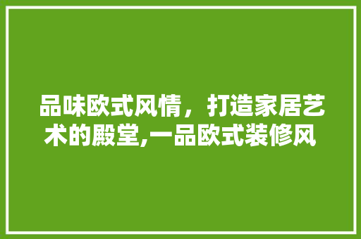 品味欧式风情，打造家居艺术的殿堂,一品欧式装修风格  第1张